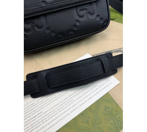 Крос-боді чорного кольору Gucci GG Supreme Small c841