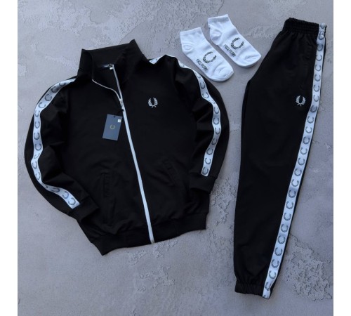 Костюм Fred Perry чорний лампас + 2 пари шкарпеток у подарунок