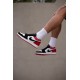 Чоловічі кросівки Nike Air Jordan 1 low white black/red