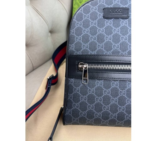 Нагрудна сiра сумка Gucci GG Gray c845