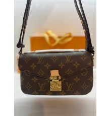 Жіноча сумка Louis Vuitton East West Metis Monogram, коричнева