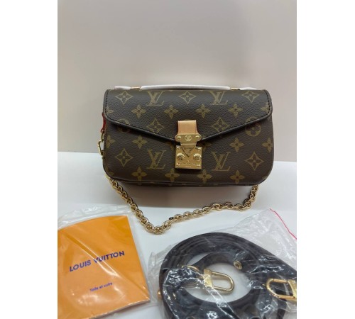 Жіноча сумка Louis Vuitton East West Metis Monogram, коричнева