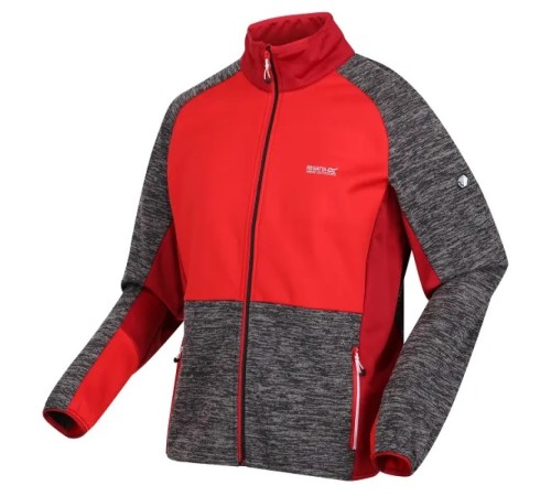 Кофта чоловіча флісова Regatta Coladane IV Fleece Dark Grey/Chilly Red (RMA515)