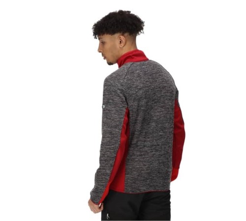 Кофта чоловіча флісова Regatta Coladane IV Fleece Dark Grey/Chilly Red (RMA515)