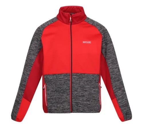 Кофта чоловіча флісова Regatta Coladane IV Fleece Dark Grey/Chilly Red (RMA515)