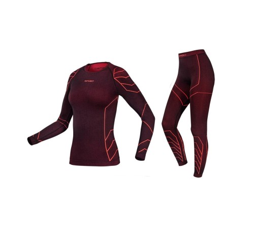 Комплект термобілизни жіночий SPAIO Rapid Womens SET Red (SP-RPD2PN-BLR)