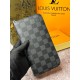 Чоловічий Шкіряний гаманець Louis Vuitton Zippy Damier Graphite k036