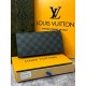 Чоловічий шкіряний гаманець Louis Vuitton Brazza Damier Graphite k041