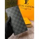 Чоловічий шкіряний гаманець Louis Vuitton Brazza Damier Graphite k041