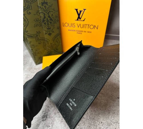 Чоловічий шкіряний гаманець Louis Vuitton Brazza Monogram Eclipse k041-1