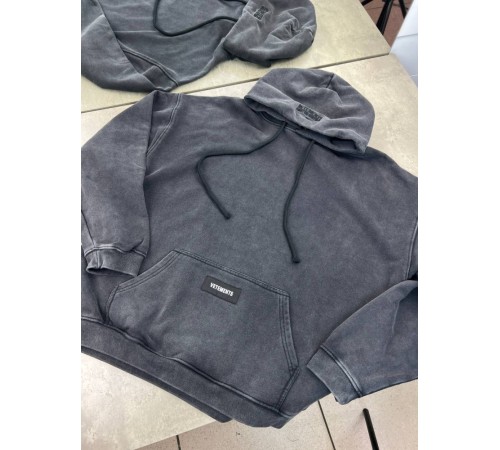 Худі сiрий Vetements Classic Logo Gray sg277