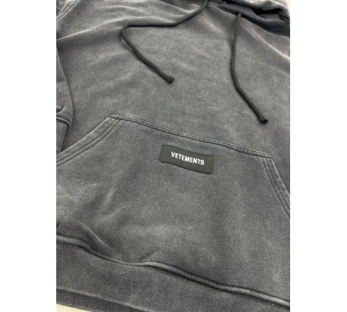 Худі сiрий Vetements Classic Logo Gray sg277