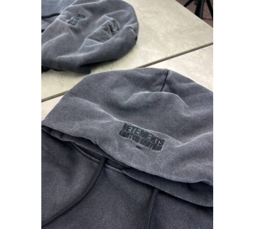 Худі сiрий Vetements Classic Logo Gray sg277