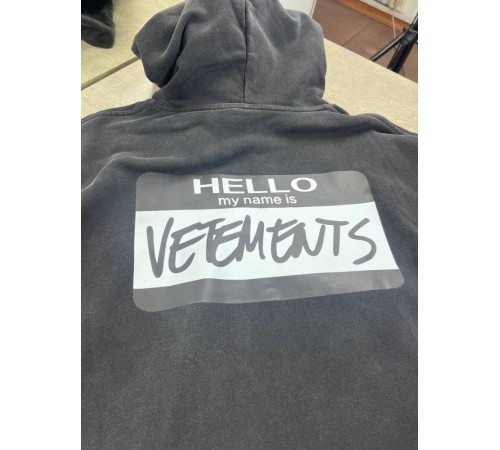 Худі чорне Vetements Hello Black sg278