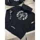 Кофта на блискавці чорная Chrome Hearts Black White Logo sg281