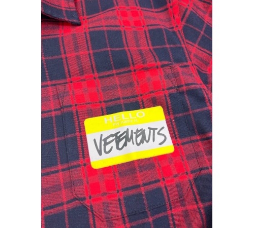 Сорочка Vetements червоно-чорна p043