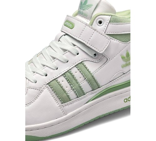 Жіночі кросівки Adidas Forum 84 High White Green Fur