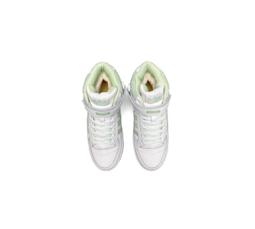 Жіночі кросівки Adidas Forum 84 High White Green Fur