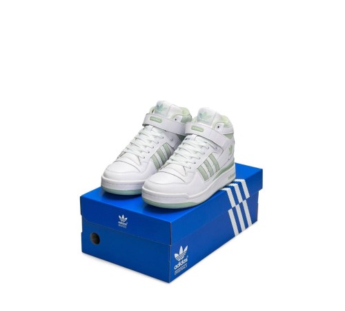 Жіночі кросівки Adidas Forum 84 High White Green Fur