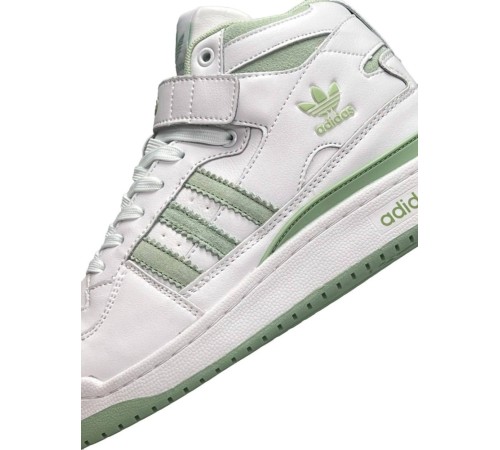 Жіночі кросівки Adidas Forum 84 High White Green Fur