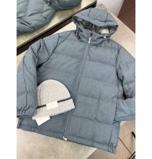 Пуховик сiрий Brunello Cucinelli Classic Gray v076