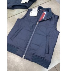 Жилет синiй Brunello Cucinelli Classic Blue v078