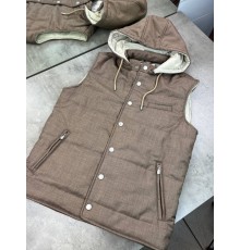 Жилет коричневий  Brunello Cucinelli Classic brown v079