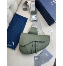 Сумка сідло Dior Saddle Grained Khaki хакi с855