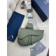 Сумка сідло Dior Saddle Grained Khaki хакi с855