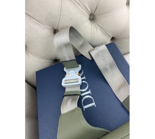 Сумка сідло Dior Saddle Grained Khaki хакi с855