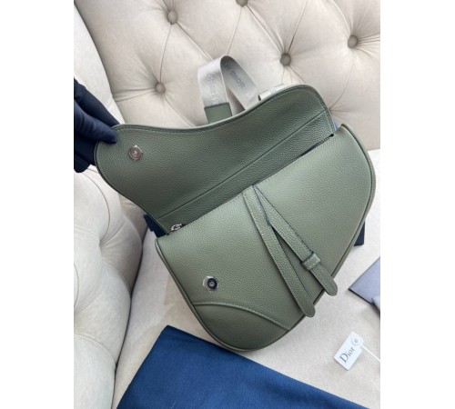 Сумка сідло Dior Saddle Grained Khaki хакi с855