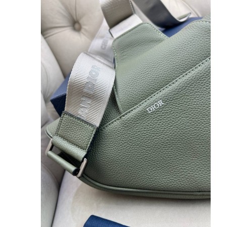 Сумка сідло Dior Saddle Grained Khaki хакi с855