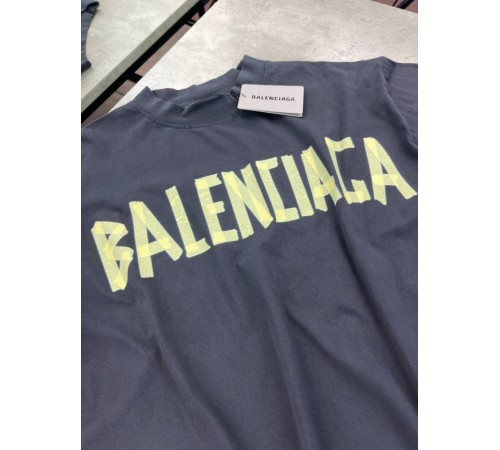 Лонгслів Balenciaga Tape Type сiрий sg297