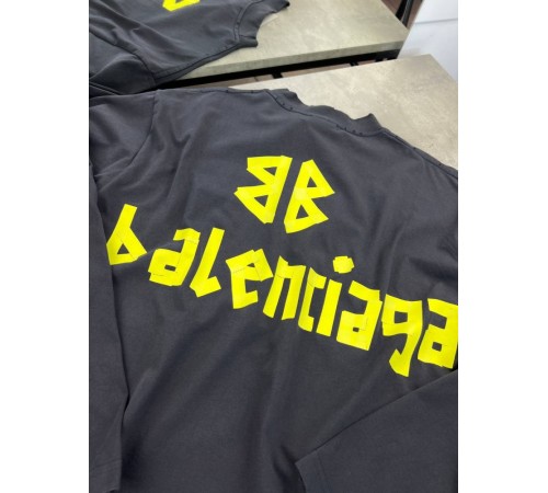 Лонгслів Balenciaga Tape Type сiрий sg297