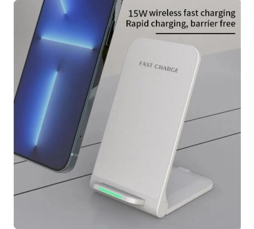 Бездротовий зарядний пристрій Interlook FAST CHARGE QI 15W Smart Sensor  White