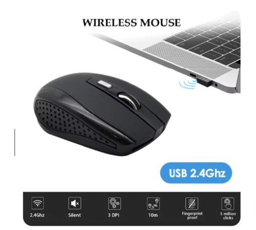 Бездротова мишка Silent Mouse 2.4G чорна