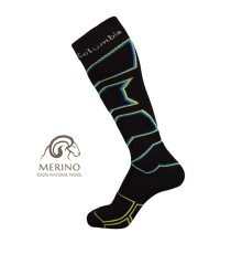 Шкарпетки гірськолижні Columbia Ski Merino L 43-46 Black/Green/Blue (C3N2B-1Q00-L)