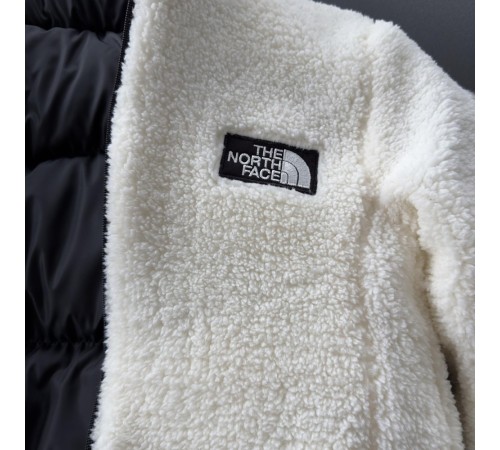 Двостороння куртка унісекс The North Face чорна плащівка та біла тедді