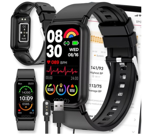 Чоловічий спортивний смарт браслет Smart Watch Band, чорний