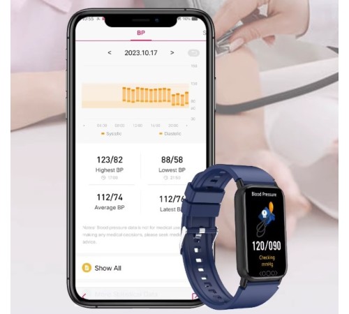 Чоловічий спортивний смарт браслет Smart Watch Band, синій