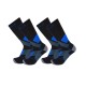 Шкарпетки гірськолижні Nordica Multi Purpose Merino Winter Socks (2 пари) Black/Blue (NRD-MLTPR-BLK)