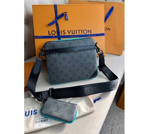 Месенджер сірий Louis Vuitton Trio Turquoise c859