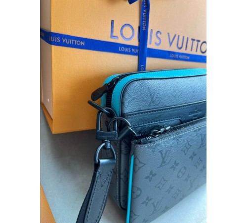 Месенджер сірий Louis Vuitton Trio Turquoise c859