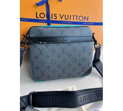 Месенджер сірий Louis Vuitton Trio Turquoise c859