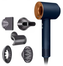 Фен Dyson Super Hair Dryer синій з іонізацією та турборежимом 5 насадок (Y-43)