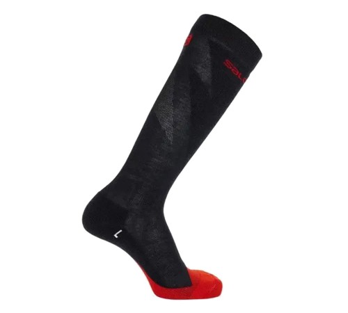 Шкарпетки гірськолижні Salomon S/MAX (Merino) Black/Racing Red (C18054)