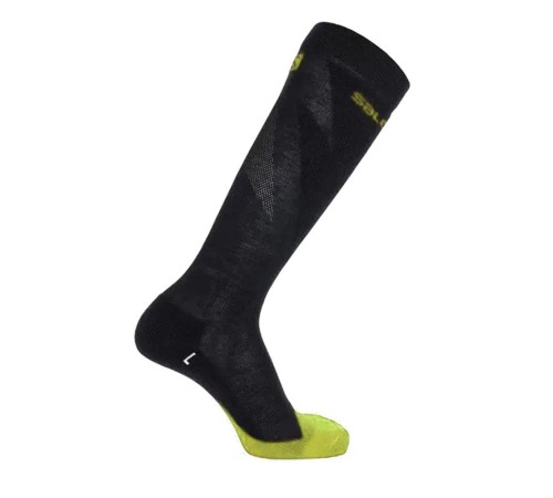 Шкарпетки гірськолижні Salomon S/MAX (Merino)  Black/Oil Green (С18053)