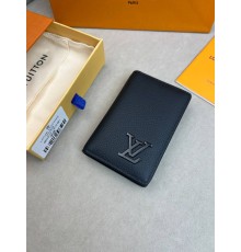 Кардхолдер чорний Louis Vuitton Aerogram Black k424