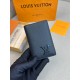 Кардхолдер чорний Louis Vuitton Aerogram Black k424