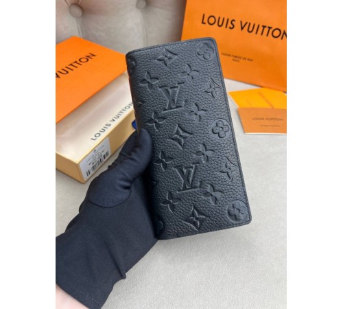 Гаманець чорний Louis Vuitton Brazza Monogram k420